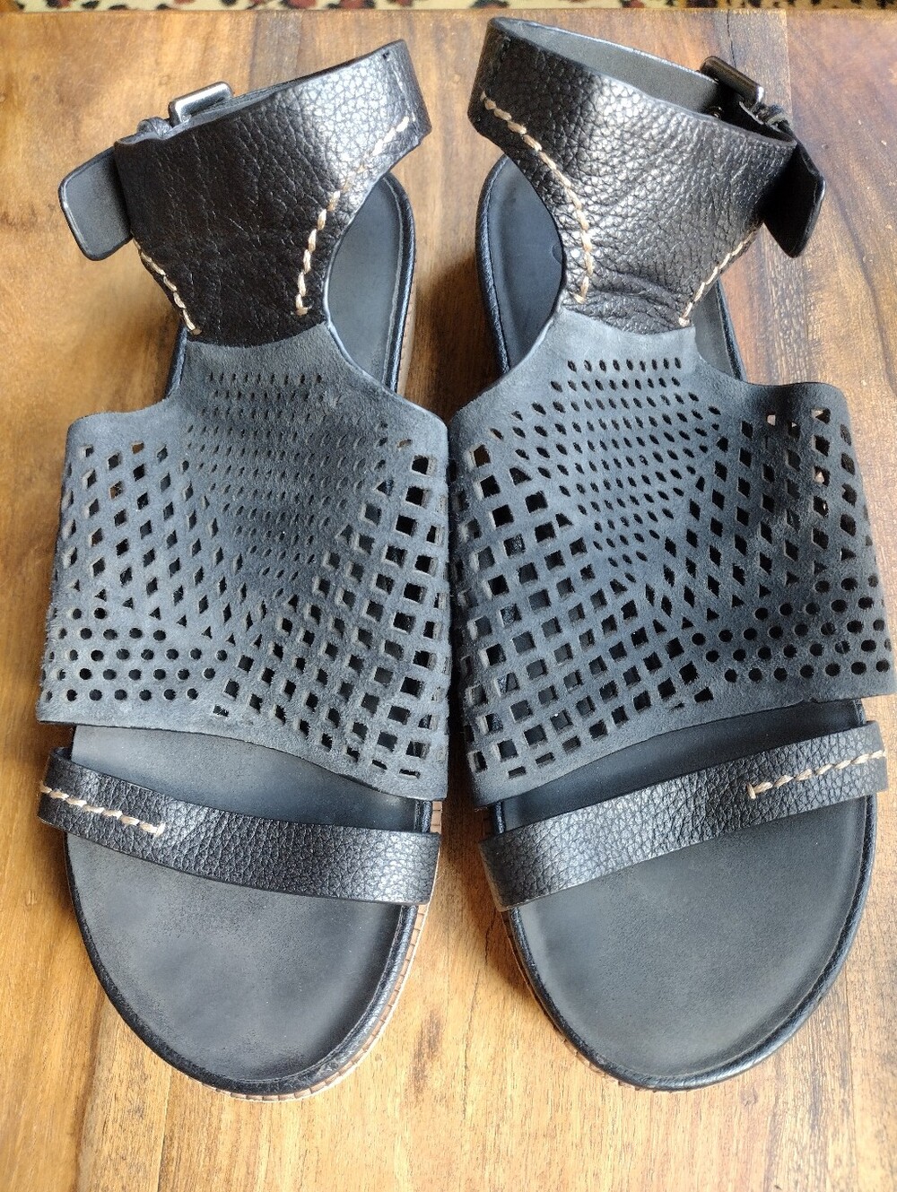 Naked Feet Black Aries Gladiator Sandals Size 8